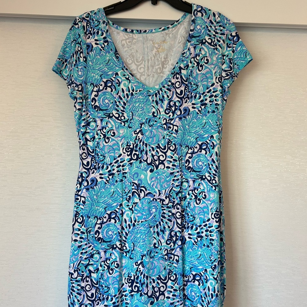 Lilly Pulitzer size medium Blue and White Patterned Dress